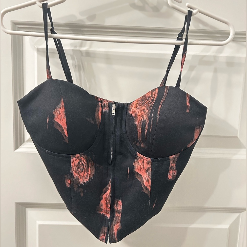 Midnight Rose Zip Up Corset